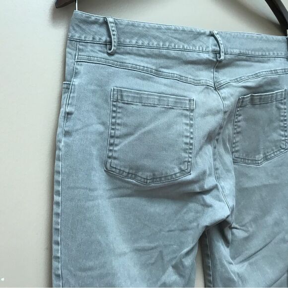 Elliott Lauren Straight Leg Denim Gray Wash Mid Rise Jeans (6) - Picture 6 of 8